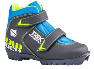 Лыжные ботинки TREK Snowrock1 NNN черный (лого лайм неон) фото 1