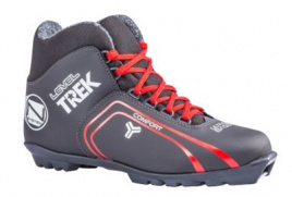 Лыжные ботинки TREK Level2 NNN черный (лого красный)