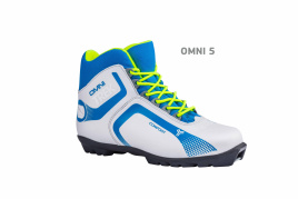 Лыжные ботинки TREK Omni5 NNN белый (лого синий)