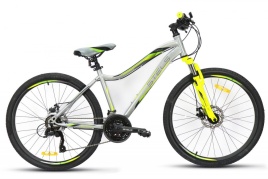 Велосипед STELS 26” Miss-5000 MD (18" Серебристый/салатовый)