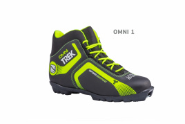 Лыжные ботинки TREK Omni1 NNN черный (лого лайм неон)