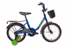 Велосипед Мультяшка 2004 синий, с корзиной