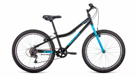 Велосипед ALTAIR MTB HT 24 1.0 24" 6ск черный/голубой