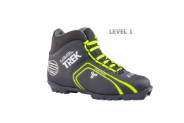 Лыжные ботинки TREK Level1 SNS черный (лого лайм неон)