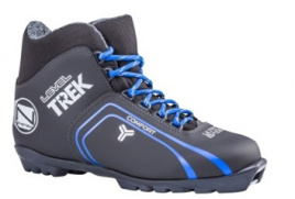 Лыжные ботинки TREK Level3 NNN черный (лого синий)