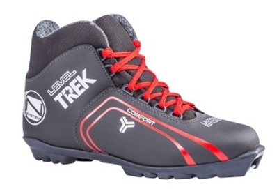 Лыжные ботинки TREK Level2 NNN черный (лого красный) фото 1