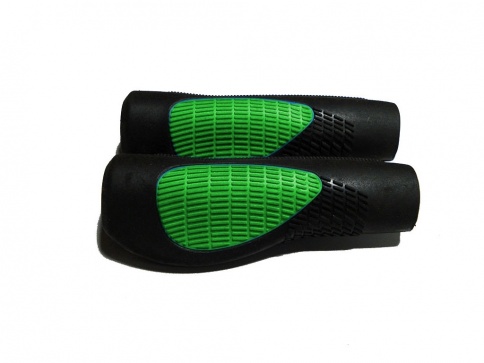 Ручки руля JD-906-А резиновые широкие зеленые фото 1