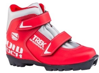 Лыжные ботинки TREK Snowrock3 NNN красный (лого серебро) фото 1