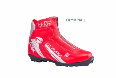 Лыжные ботинки TREK Olympia1 NNN красный (лого серебро) фото 1