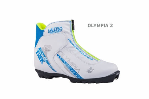 Лыжные ботинки TREK Olympia2 NNN белый (лого серебро) фото 1