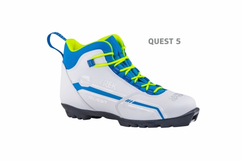 Лыжные ботинки TREK Quest5 NNN белый (лого синий) фото 1