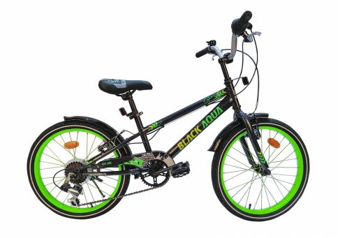 Велосипед BlackAqua Sport 20" 6ск (графитово-зеленый) фото 1