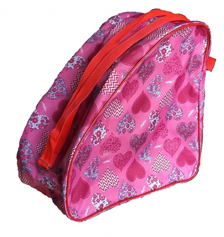 Сумка для коньков и роликов ПРИНТ СЕРДЦА НА РОЗОВОМ фото 1