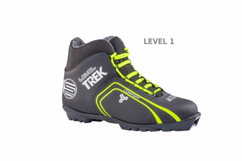 Лыжные ботинки TREK Level1 SNS черный (лого лайм неон) фото 1